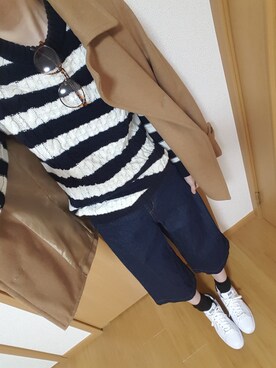 「ソックス」｜「アイテム（ダウンジャケット/コート）」を使った、y.y.r...mさん（レディース・163cm）の冬コーディネート