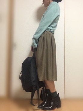 「ひざ丈スカート」｜kan*さん（レディース・158cm・30代）の秋コーディネート