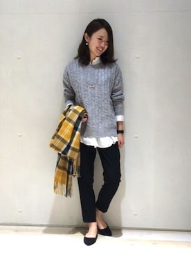 「スリムパンツ」｜hiroさん（レディース・157cm）の冬コーディネート