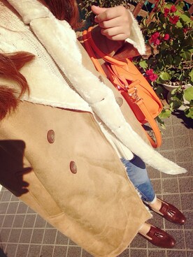 harunaさん（レディース・160cm）の冬コーディネート