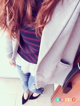 「Ungrid（アングリッド）のフレイドヘムストスリ（デニムパンツ）」を使った、ｙuｋi﻿⍤⃝♡さん（レディース・161cm）の秋コーディネート