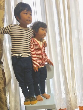 「ちびウォーリーし隊。」｜とわもっち☺︎さん（キッズ・110cm）の秋コーディネート