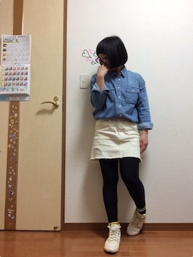 「めがねっこ」｜カリソメおとめーさんさん（レディース・150cm）の春コーディネート