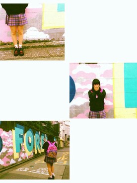 「アイテム（ブルゾン）」を使った、☁︎エミリ☁︎さん（レディース・165cm・10代）の秋コーディネート