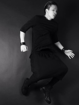 「IMMENSE（イメンス）のアイテム（アクセサリー）」を使った、胡季恩さん（メンズ・173cm）の夏コーディネート