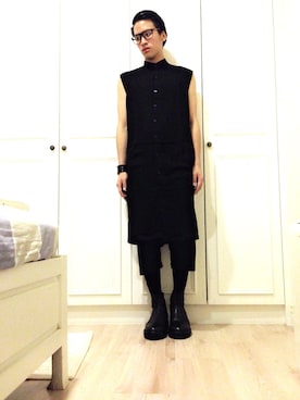 「IMMENSE（イメンス）のアイテム（アクセサリー）」を使った、胡季恩さん（メンズ・173cm）の夏コーディネート