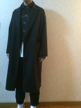 「アイテム（ステンカラーコート）」を使った、TAIYOUさん（メンズ・175cm・10代）の冬コーディネート