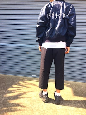 「VERSACE（ヴェルサーチ）のアイテム（ブルゾン）」を使った、TAIYOUさん（メンズ・175cm）の春コーディネート