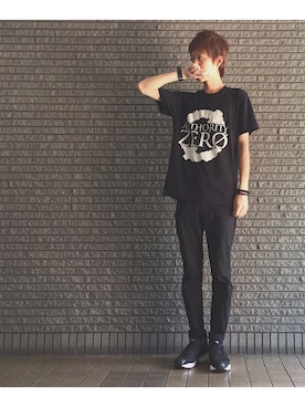 「Reebok（リーボック）のユニセックス リーボック インスタ ポンプフューリー ブラック Reebok INSTAPUMP FURY OG V65750（スニーカー）」を使った、のろ助さん（メンズ・177cm）の夏コーディネート