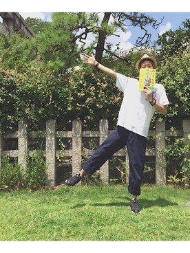 「Reebok（リーボック）のユニセックス リーボック インスタ ポンプフューリー ブラック Reebok INSTAPUMP FURY OG V65750（スニーカー）」を使った、のろ助さん（メンズ・177cm）の夏コーディネート