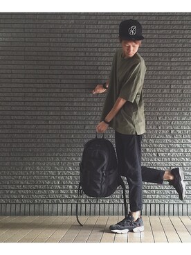「Reebok（リーボック）のユニセックス リーボック インスタ ポンプフューリー ブラック Reebok INSTAPUMP FURY OG V65750（スニーカー）」を使った、のろ助さん（メンズ・177cm）の夏コーディネート