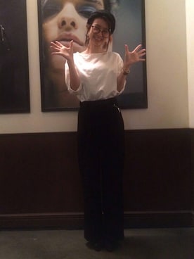 「AZUL ENCANTO（アズールエンカント）のアイテム（シャツ/ブラウス）」を使った、Miwaさん（レディース・160cm）の秋コーディネート