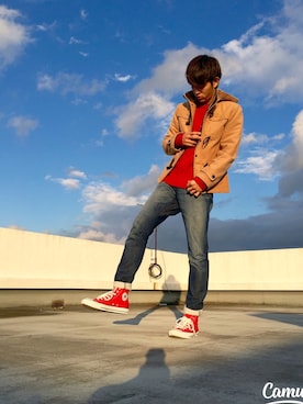 「WEGO（ウィゴー）のアイテム（ダッフルコート）」を使った、JOEさん（メンズ・175cm）の秋コーディネート