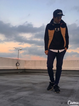 「BACK NUMBER（バックナンバー）のアイテム（キャップ）」を使った、JOEさん（メンズ・175cm）の秋コーディネート
