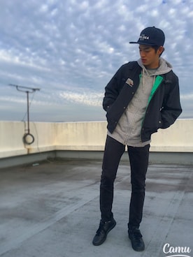 「BACK NUMBER（バックナンバー）のアイテム（キャップ）」を使った、JOEさん（メンズ・175cm）の冬コーディネート