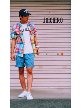 「TOMMY HILFIGER（トミーヒルフィガー）のアイテム（その他）」を使った、JOEさん（メンズ・175cm）の夏コーディネート