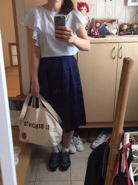 「ハットコーデ」｜마이さん（レディース・164cm）の夏コーディネート