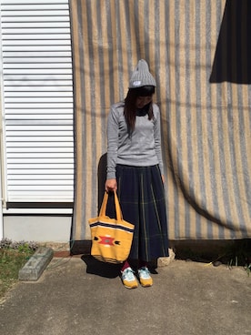 「topic luxe（トピックラックス）のアイテム（スカート）」を使った、마이さん（レディース・164cm）の秋コーディネート