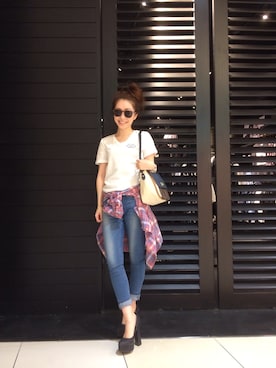 「アイテム（ファッション雑貨）」を使った、TOMEさん（レディース・156cm）の春コーディネート