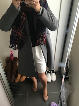 「仕事着」｜「アイテム（チェスターコート）」を使った、ゆんさん（レディース・151cm）の秋コーディネート