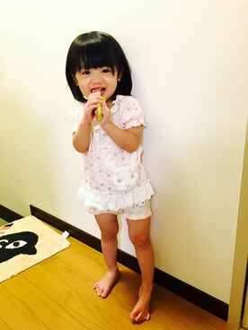 「coeur a coeurのアイテム（Tシャツ/カットソー、ピンク系）」を使った、Yuka さん（レディース）の夏コーディネート