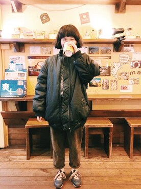 「planet（planet）のアイテム（ジャケット/アウター）」を使った、サイさん（レディース・151cm）の冬コーディネート
