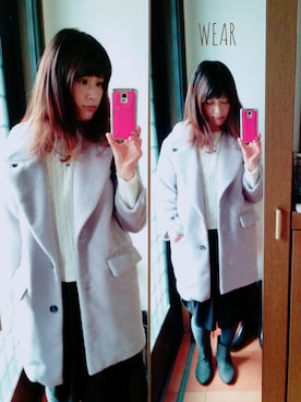 「GU ニット」｜mihiroさん（レディース・161cm）の冬コーディネート