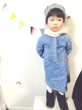 「あんぱんまん大好き」｜yucchanさん（キッズ・90cm）の冬コーディネート