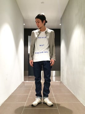 「sisii（シシ）のアイテム（ジャケット/アウター）」を使った、yakabeさん（メンズ・175cm）の春コーディネート