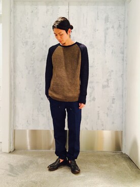「Johnbull Private labo（ジョンブルプライベートラボ）のアイテム（その他シューズ）」を使った、yakabeさん（メンズ・175cm）の春コーディネート