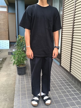 「7月WEAR夏のサンダル祭り」｜「アイテム（アナログ腕時計）」を使った、HASSHIさん（メンズ・170cm）の夏コーディネート