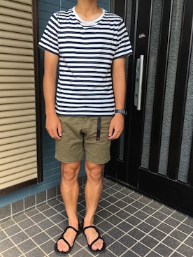 「7月WEAR夏のサンダル祭り」｜HASSHIさん（メンズ・170cm）の夏コーディネート