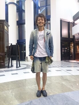 福田雅人さん（メンズ・165cm）の夏コーディネート
