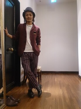 福田雅人さん（メンズ・165cm）の秋コーディネート