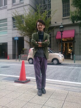 福田雅人さん（メンズ・165cm）の秋コーディネート