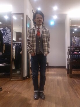 福田雅人さん（メンズ・165cm）の冬コーディネート