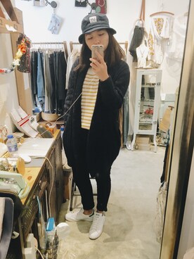 「knitchy（ニッチー）のアイテム」を使った、Tiffさん（レディース・172cm）の冬コーディネート