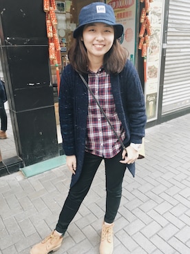 「knitchy（ニッチー）のアイテム」を使った、Tiffさん（レディース・172cm）の冬コーディネート