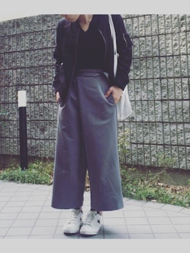 「179/WG NICOLE CLUB（イチナナキュウ/ダブルジー）のアイテム（ブルゾン）」を使った、kumiさん（レディース・163cm）の春コーディネート