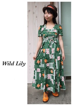 「kaorinomori（カオリノモリ）の【雑誌mer8月号掲載】【カオリノモリ】・ポークパイ（ハット）」を使った、代官山セレクトショップWild Lilyさん（レディース・159cm）の夏コーディネート