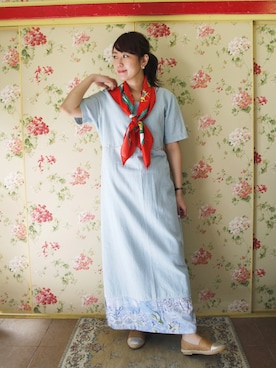 「アイテム（ストール/ショール）」を使った、代官山セレクトショップWild Lilyさん（レディース・162cm）の春コーディネート