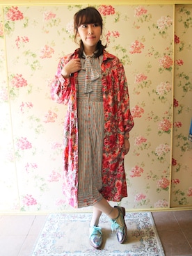 「アイテム（ワンピース/ドレス、レッド系）」を使った、代官山セレクトショップWild Lilyさん（レディース・162cm）の春コーディネート