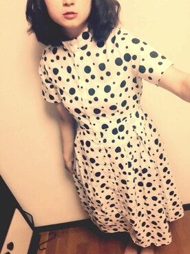 「E hyphen world gallery（イーハイフンワールドギャラリー）のアイテム（ワンピース、ホワイト系）」を使った、もさん（レディース・160cm）の夏コーディネート