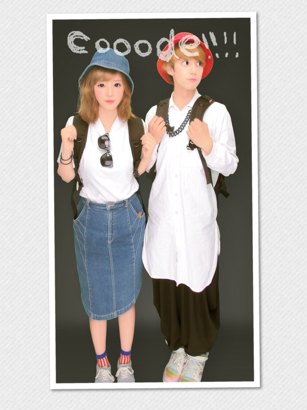 「カジュアル、デニムスカート、バケットハット」｜「デニムタイトスカート（デニムスカート、ブルー系）」を使った、よんなさん（レディース・160cm）の夏コーディネートの1枚目の写真