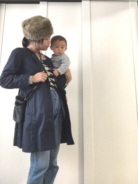 「ハグマグ」｜「アイテム（ジャケット/アウター）」を使った、enanaさん（レディース・156cm）の秋コーディネート