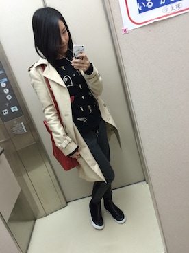 「Marc by Marc Jacobs（マークバイマークジェイコブス）のアイテム（スニーカー）」を使った、NARUMIさん（レディース・164cm）の秋コーディネート