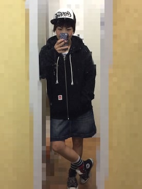 「RNA（アールエヌエー）のアイテム（つなぎ/オールインワン）」を使った、黒苺あゆさん（レディース・154cm）の秋コーディネート
