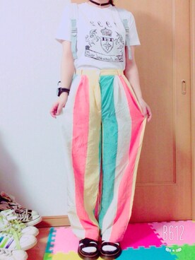 「NANO universe（ナノユニバース）のDr.Martens/SHORE CLARISSA/ CHUNKY STRAP SANDAL（サンダル、ブラック系）」を使った、*さあや*さん（レディース・150cm）の春コーディネート