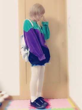 「BEAMS（ビームス）のNEWMAN / DELL（メガネ、ブラック系）」を使った、*さあや*さん（レディース・150cm）の秋コーディネート