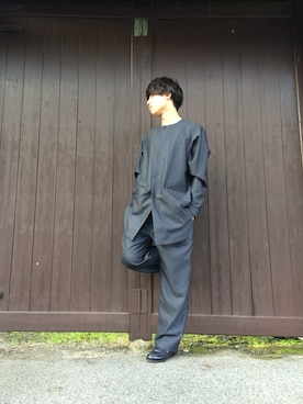 「STUDIOUS SELECT（ステュディオスセレクト）のアイテム（パンツ）」を使った、Yさん（メンズ・167cm）の秋コーディネート